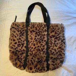 Fur Zippered Tote